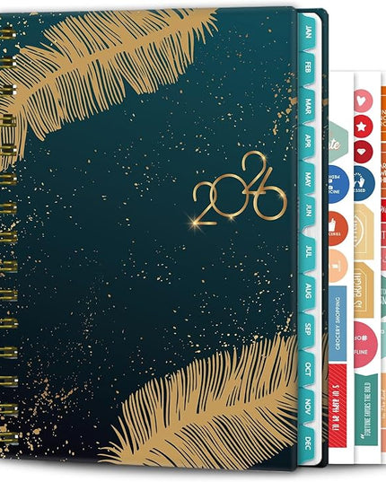 Ymumuda 2026 Planner, Daily Weekly Monthly Planner, 2026 Calendar Planner (Jan 2026 - Dec 2026), 8.4" x 6.3", Teacher School Student Work Agenda with Tabs, Ideal for School Office Supplies