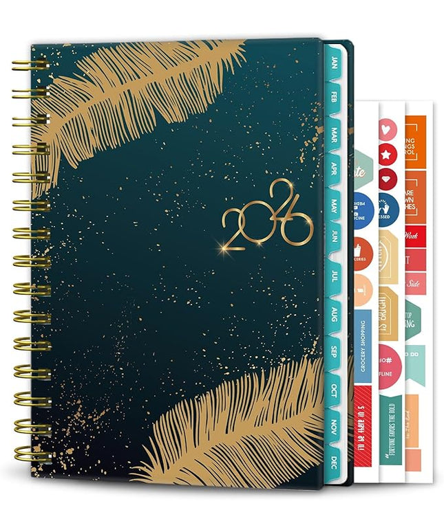 Ymumuda 2026 Planner, Daily Weekly Monthly Planner, 2026 Calendar Planner (Jan 2026 - Dec 2026), 8.4" x 6.3", Teacher School Student Work Agenda with Tabs, Ideal for School Office Supplies