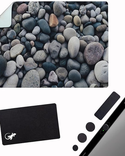 Adhesive Mouse Pad - Peel and Sticks to Any Surface - Travel Mouse Pad, Sticky for Any Surface - Excellent Tracking - River Rocks