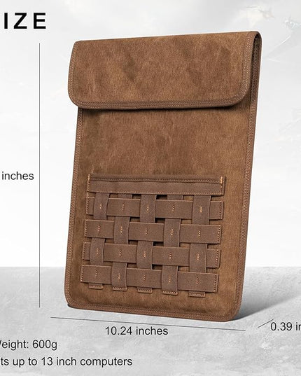 Gexmil Protective Tablet Sleeve for iPad Pro 13 Inch (M4) 2024, iPad Air 13 Inch M3/M2, iPad Pro 12.9 Inch,Galaxy Tab S9 Plus/S10+/S10 Plus/S9 FE+/S9 FE Plus 12.4", Brown