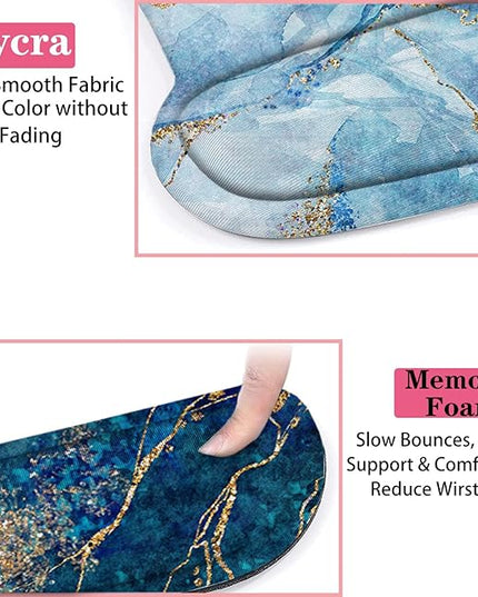Lateefah Mouse Pad with Wrist Rest, 3-in-1 Gaming Mouse Pad, Keyboard Wrist Rest, Ergonomic Memory Foam Mousepad with Wrist Support for Computer Keyboard