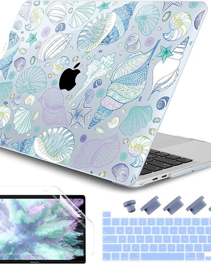 DONGKE Compatible with MacBook Pro 13 inch Case 2024 2023-2020 Release A2338 M2/M1 A2251 A2289 with Retina Display & Touch ID, Plastic Hard Shell & Keyboard Cover & Screen Film - See Shells