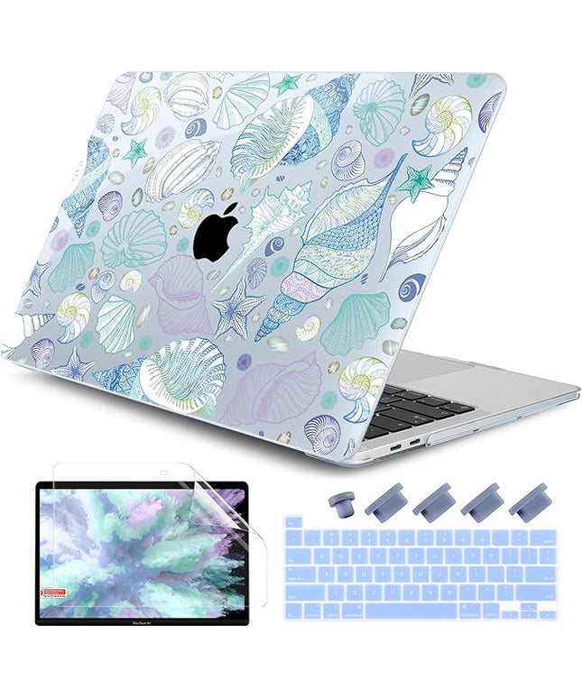 DONGKE Compatible with MacBook Pro 13 inch Case 2024 2023-2020 Release A2338 M2/M1 A2251 A2289 with Retina Display & Touch ID, Plastic Hard Shell & Keyboard Cover & Screen Film - See Shells