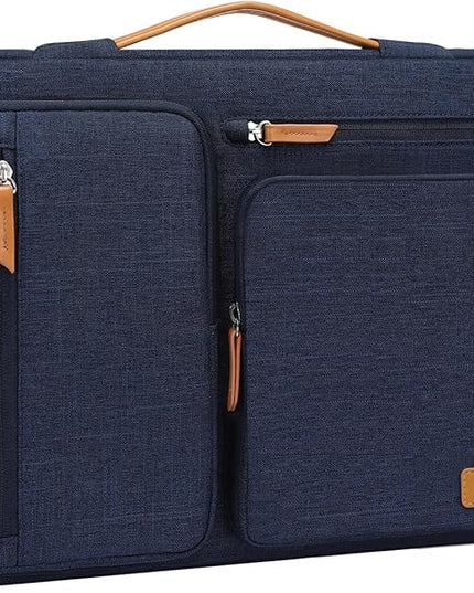 MOSISO 360 Protective Laptop Case 13 inch, 13 inch Laptop Sleeve Compatible with MacBook Air M4 M3 M2 M1 2025-2018/Pro M2 M1 2025-2016, Side Open Carrying Case with 4 Zipper Pockets&Handle, Navy Blue