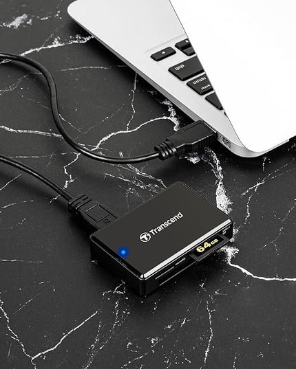 Transcend RDF9 Card Reader - CompactFlash, microSDHC, microSDXC, SDHC, SDXC, SD, microSD, CompactFlash (UDMA7) - USB 3.1 Type AExternal