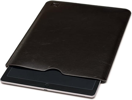 Dockem Executive Sleeve for iPad 9, 8, 7 (2021, 2020 & 2019), Air 3 (2019), Pro 10.5 (2017): Premium Synthetic/Vegan Leather w/Soft Microfiber Liner: Slim, Simple, Slip-on Tablet Case [Dark Brown]