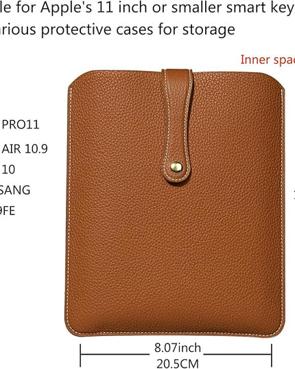 Laptop Sleeve Genuine Leather,Compatible with ipad pro 11 inch, Ipad Air 10.9 inch M2 2024,Air5/4 2022/2020 case, Compatible with ipad 10,accommodate Magic Keyboard，Galaxy Tab S9/S9 FE Bag