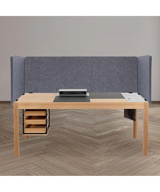 Acoustic Desk Divider, 1-59 x 23.8Inch + 2-23.8Inch x 23.8Inch Side Boards, Noise Reducing Desk Privacy Panel for Office Table Sound Proof Dividers Office Furniture Partitions