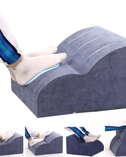 Foot Rest for Under Desk at Work.Multifunctional 3-Tier Foot Stool,with Washable Footrest.for Under Desk,Office Chair Gaming Chair & Sofa,Leg Elevation Pillow,Supports Posture-Light Blue