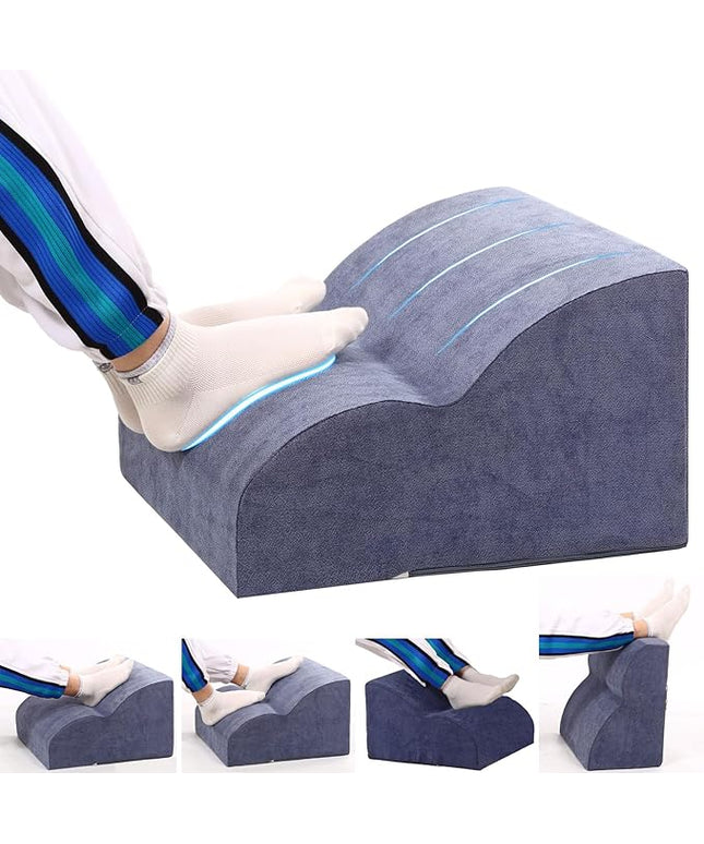 Foot Rest for Under Desk at Work.Multifunctional 3-Tier Foot Stool,with Washable Footrest.for Under Desk,Office Chair Gaming Chair & Sofa,Leg Elevation Pillow,Supports Posture-Light Blue