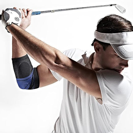 Bauerfeind - EpiTrain - Elbow Support - Targeted Compression for Chronic Elbow Pain - Size 2 - Color Titanium