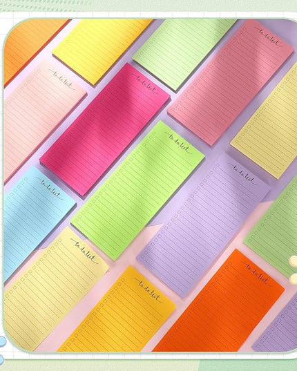 Censen 10 Pack 500 Sheets To Do List Notes Daily Checklist Notepads with 50 Sheets Each Undated Color Memo Pad Block Shopping List Pad Weekly Plan Notepad Organizer Planners(Bright Color,Lined)