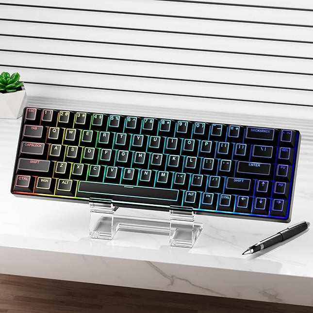 XVX Black Shine Through Keycaps, Doubleshot PBT Keycap Set Cherry Profile, 142 Keys Keyboard Keycaps, Universal Compatiability with 60% 65% 75% 80% 100% Mechanical Keyboard with MX Switches