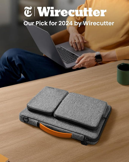 tomtoc Laptop Shoulder Bag for 2025 14 Inch MacBook Pro M5/M4/M3/M2/M1 Pro/Max 2025-2021, 13.5-14.4 Surface Laptop 7/6/Studio 2, Surface Book 3, 360 Protective Case Fit Asus VivoBook