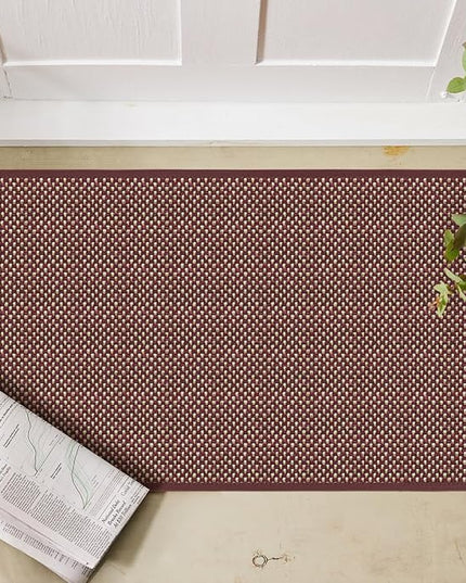 Artoid Mode Washable Non Slip Rubber Backing Kitchen Rugs Red Doormat, Absorbent Kitchen Floor Mats Front of Sink Kitchen Mats for Floor Home Decor 17x29 Inch