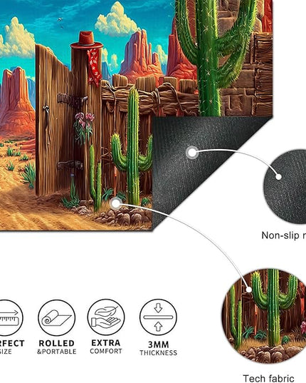 Mouse Pad Gaming Mousepad 31.5 x 11.8 Inch Western Desert Gate Artwork Diatomite Large Keyboard Desktop Mat XL Mouse Pad for Home and Office Desk Accessories