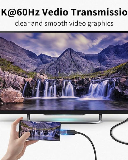 Poyiccot USB C Extender Adapter 2-Pack, 8K@60Hz & 40Gbps Data USB C Male to Female Extension Adapter, 100W Charging Type C Extender Thunderbolt 4 Connector for iPhone, MacBook Pro
