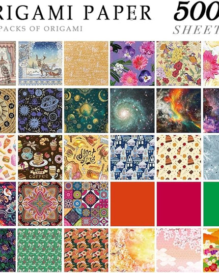 10 Different Packs Full Collection Origami Paper Kit 6 Inch Square Double Sided Color Vivid Colors Creation Easy Fold Paper Set Hand Crafts Paper Arts Creativity