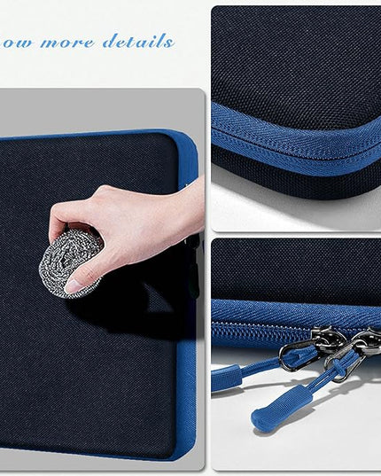 Hseok Laptop Case 15.6 Inch Sleeve, Shockproof Protective Water Repellent with Accessory Pocket,Compatible with Mac Pro 16 inch 2025-2019, Sleeve Bag for Most 15 15.6 16 Notebooks,Black&Blue