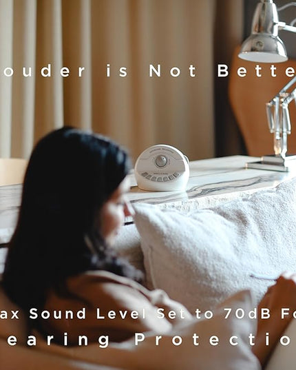 WELLCARE-Naturcare Sound Relaxation, White Noise, 7 Nature Sounds, Sleep Sound Machine, Calm Infants, for Baby, Kids, Adult. Stepless Volume, Timer, Powered by Adapter or Batteries(Both Not Incl.)