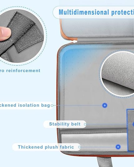 ZINZ Laptop Case 15 15.6 16 inch Sleeve, Expandable Computer Hand Bag with Multi-pockets Compatible with MacBook Pro 16 inch M4/M3/M2/M1, MacBook Air/Pro 15 inch and 15-16 inch Notebooks，G01OG01