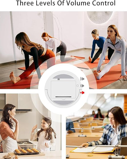 Digital Kitchen Timers, Visual timers Magnetic Countdown Countup Timer Large LED 200 Minutes Display Volume Adjustable for Cooking Fitness Studying, Easy for Kids and Seniors