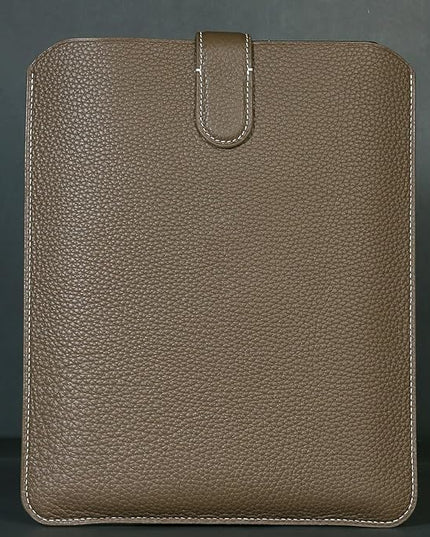 Real Leather Laptop Sleeve for MacBook Pro & Air Fits 13, 14, Inch,Large Lychee Grain Leather, Soft Soft Lining (14 Inch - MacBook-Pro M1/M2/M3/M4)，Gray