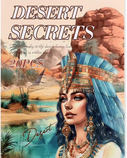 Auguro Egypt Travel Scrapbook Stickers 20 Sheets 240 Pre-Cut Washi Stickers PET Transparent Desert Book Sticker for journaling Decorative or DIY Paper Crafts Arts and Crafting Projects