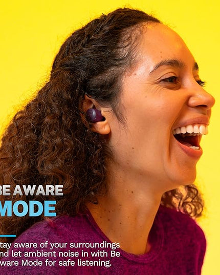 JLab Go Air Pop+ True Wireless Earbuds, in Ear Headphones, Bluetooth Earphones, 35H Playtime Ear Buds, Bluetooth Earbuds with Microphone, USB-C Charging Case, Dual Connect, EQ3 Sound, Violet