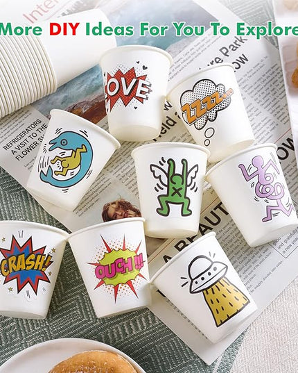 TV TOPVALUE 200 Pack 5 oz Paper Cups, Disposable Small Bathroom Mouthwash White Cups for Office, Parties, Travel, Picnics and Events