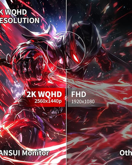 SANSUI 27 Inch WQHD 2560X1440 Curved Gaming Monitor, 180Hz MPRT 1ms Computer Monitor,HDMI2.0 * 2, DP1.2 * 2, Freesync, Curved 1500R, 5000:1 Contrast Ratio, 120% sRGB,HDR(ES-G27C1Q DP Cable Included)