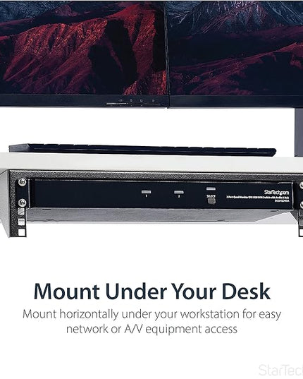StarTech.com 2U Vertical Wall Mount Patch Panel Bracket - Steel Rack Mount Bracket w/Hardware for 19" Network, Server and Data Equipment , TAA (RK219WALLV)