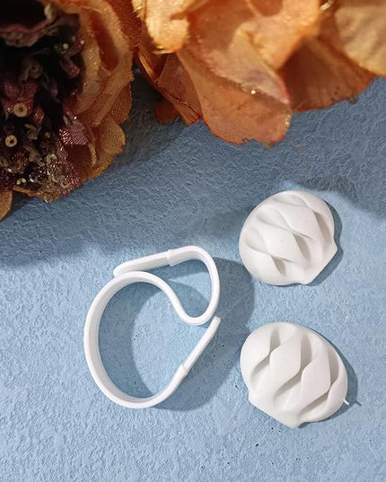 Coralpearl Desk Cable Drop Clips Non-Adhesive, Table Cord Stay Holder Weighted, Small Wire Management Clamp Removable, Silicone Tidy Organizer Keeper for Phone Computer Chargers (2 White)