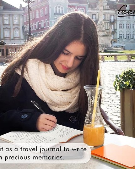 feela 36 Pack Soft Cover Journal Bulk, Lined Blank Travel Journal for Women Men Writing, Notebooks College Ruled for Work, Note Taking Notebook School Business Supplies, 8.2” x 5.5”, A5, Orange