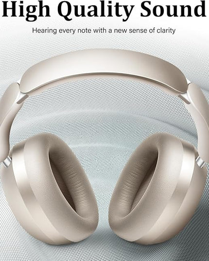 Wentronic Y04 Bluetooth Headphones Active Noise Cancelling Wireless Over Ear Headphones 48 Hours Playtime High Sound Quality Foldable Headphones with Soft Ear Cushion for Travel - Starlight