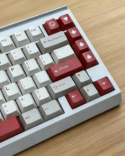 163 Double Shot Keycaps Cherry Profile Retro 9009 Keycaps Set Fit for 61/64/87/104/108 Cherry Mx Switches ANSI/ISO Mechanical Keyboard