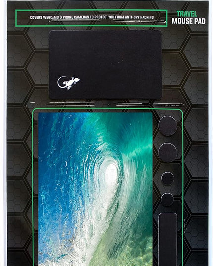 Adhesive Mouse Pad - Peel and Sticks to Any Surface - Travel Mouse Pad, Sticky for Any Surface - Excellent Tracking - Beach Barrel Wave