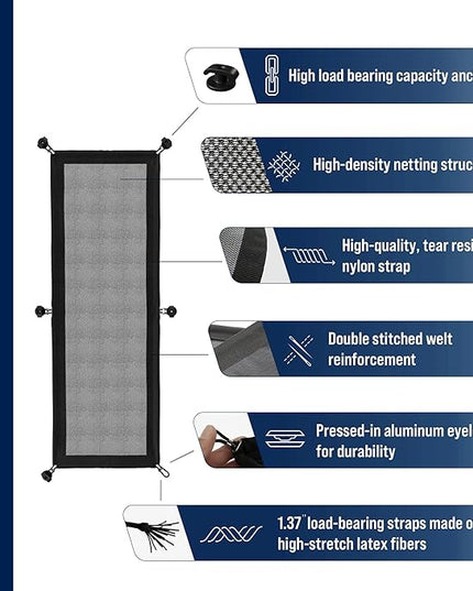 Cable Management net - Under Desk Wire Management - Flexible Under Desk Cable Management Tray Black