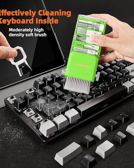 Laptop Screen Keyboard Cleaner Kit, All in 1 Electronics Cleaning Tool for MacBook iPad iPhone Pro Cell Phone, Brush Tool for Tablet, Computer, PC Monitor,TV Camera Lens with Patent, Green