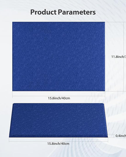 12 Pack Acoustic Panels Self Adhesive Sound Proof Foam, High Density Sound Acoustic Panel, 16X12X0.4 Inch 4:3 Rectangle Panels in Home, Office, Reccording Room, Studio, more(Telecom Blue)