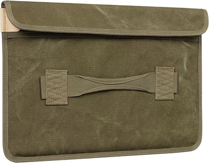 Eco-Friendly Laptop Sleeve 13 Inch Compatible with MacBook Air 13 M4 M3 M2 M1(2025-2018)＆MacBook Pro 13 M2 M1(2025-2016), Military Retro-Style Protective Cover for 13-13.3 Inch,Army Green