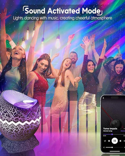 Rossetta Galaxy Projector, Star Projector LED Lights for Bedroom, Outdoor Lighting Projector, Starry Night Light with White Noise and Bluetooth Speaker, Gifts for Kids Adults Christmas, Birthdays