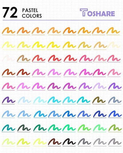Art Markers Pens Dual Tip Coloring Markers Set with Brush & Fine Nib for Adult Coloring Book Christmas Gifts Professional Calligraphy & Drawing Art Supplies Kit for Adults (72 Colors)