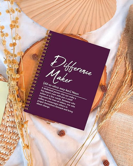 OXW Purple Meeting Notebooks for Work, Difference Maker Gift Office Work Notebook Journal for Writing Note Taking, Thank You Gifts for Women Men Leader Boss Mentor Manager Principal, 5.5"x8.3"