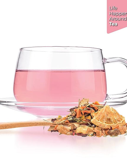 Tealyra - Orange Lemonade - Hibiscus - Eucalyptus - Lemongrass - Herbal Fruity Loose Leaf Tea Blend - VitaminsRich - Boost Immune System- 100% Natural – Hot and Iced - Caffeine-Free - 220g (8-ounce)