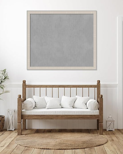 Amanti Art White Framed Magnetic Board 44x52 Oversize Vision Board for use with Magnets, 100% Metal Sheet to Display Items as Office Decor or for Home Organization in mudroom, Kitchen or Kids Room
