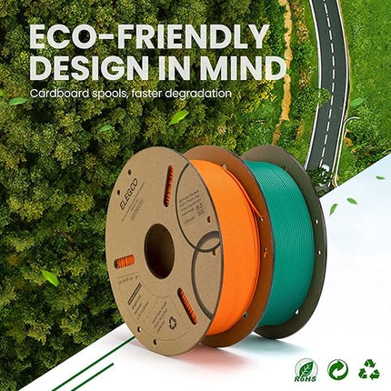 ELEGOO PLA Filament 1.75mm Black 10KG, 3D Printer Filament Bulk Dimensional Accuracy +/- 0.02mm, 10 Pack 1kg Cardboard Spool(2.2lbs) 3D Printing Filament Fits for Most FDM 3D Printers