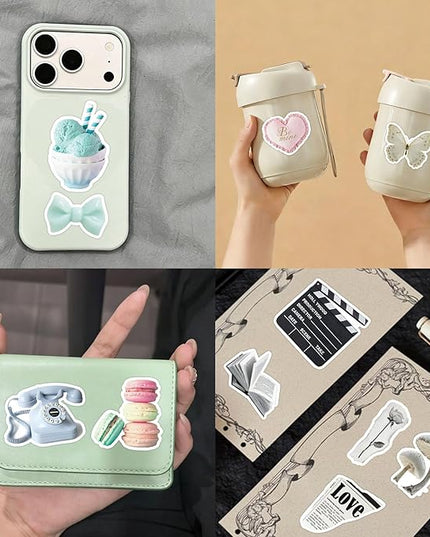 400pcs Aesthetic Stickers for Adult Journaling, Planner & Scrapbook Use – Japanese-Inspired Cute Animal & Retro Deco Stickers for Vision Boards, Creative Planning & Memory Keeping
