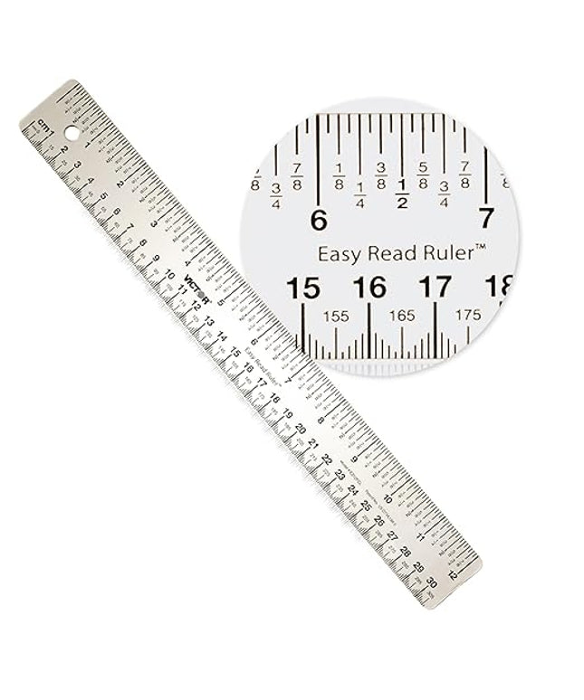 12 Inch Easy Read Ruler, Clear Flexible, Bendable, Shatterproof, Ruler (12 Pack)