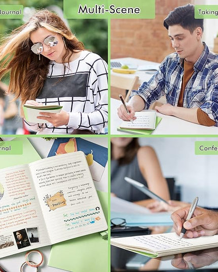 36 Pack Soft Cover Journal Bulk, Feela Lined Blank Travel Journal for Women Men Writing, Notebooks College Ruled for Work, Note Taking Notebook School Business Supplies, 8.2” x 5.5”, A5, Light Green